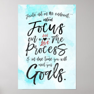 Fokus auf dem Prozess motivierend Poster