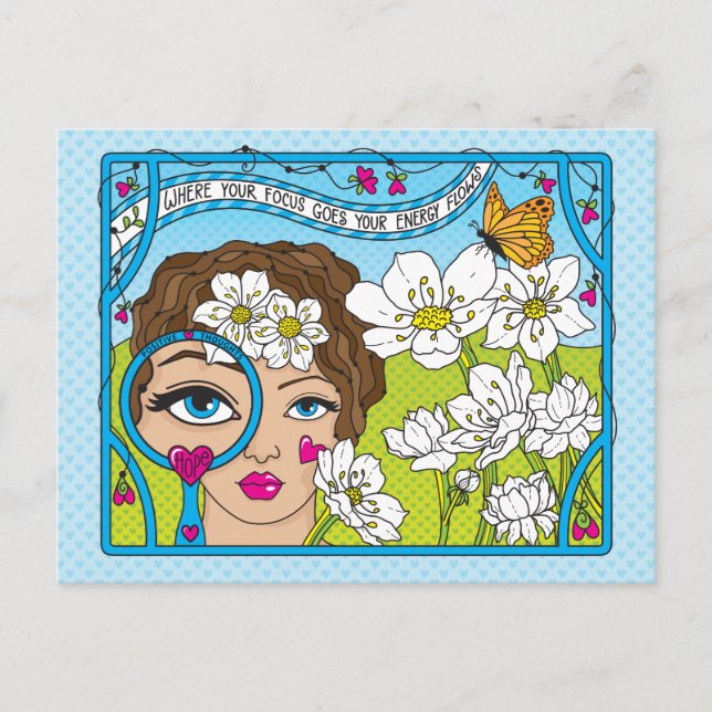 Fokus auf die gute_ Postkarte (Vorderseite)