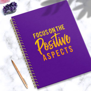 Fokus auf die positiven Aspekte Spiral Notebook Notizbuch