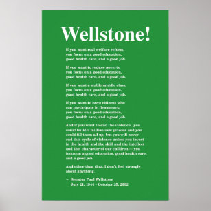 Fokus auf eine gute Bildung, Wellstone 16x24 Poster