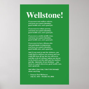 Fokus auf eine gute Bildung, Wellstone 22x36 Poster