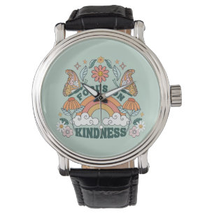 Fokus auf Kindness Groovy Graphic Armbanduhr