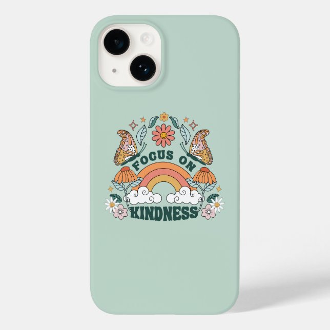 Fokus auf Kindness Groovy Graphic Case-Mate iPhone 14 Hülle (Rückseite)