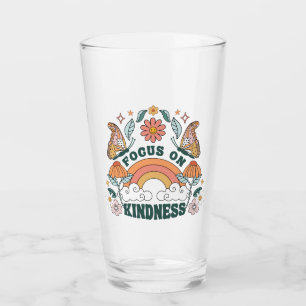 Fokus auf Kindness Groovy Graphic Glas