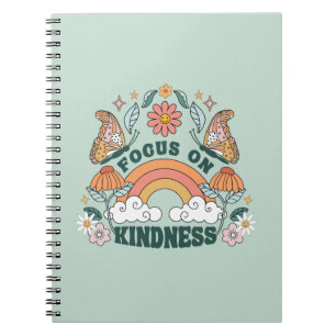 Fokus auf Kindness Groovy Graphic Notizblock