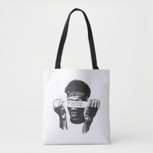 Fokus Augenbinde Motivations- Street Art Illustrat Tasche