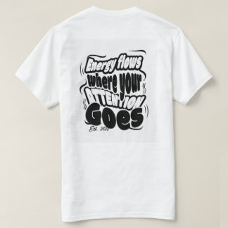 Fokus & Energiestrom - Minimalistische Typografie- T-Shirt
