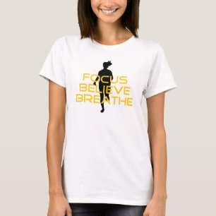 Fokus glaubt Breathe Gelbe Running Fitness T-Shirt