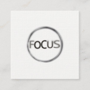 Fokus Minimale Fotografie Moderne Beruflich Quadratische Visitenkarte