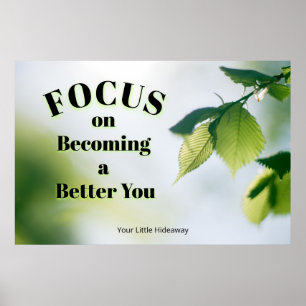 "Fokus"Positive Zitat "Wandkunst & Poster" Poster