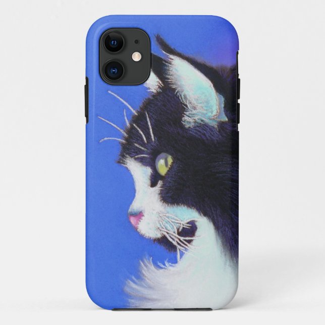 Fokus-Smokings-Katze Case-Mate iPhone Hülle (Rückseite)