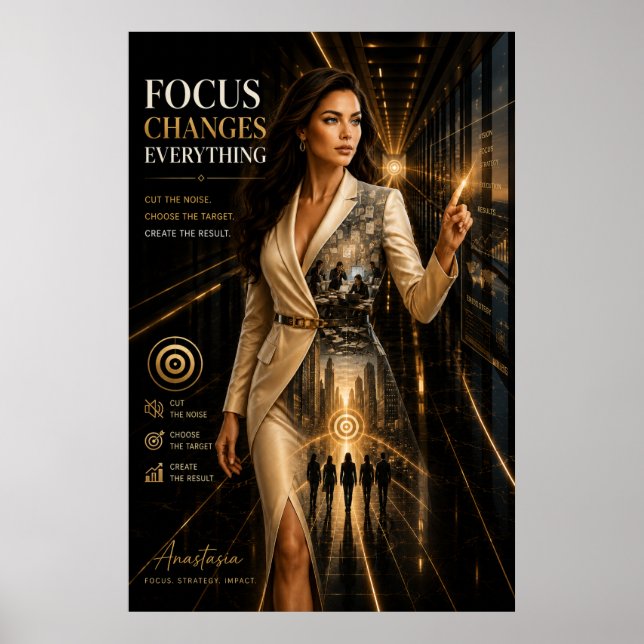 Fokus verändert alles – Poster für das Executive O (Vorne)