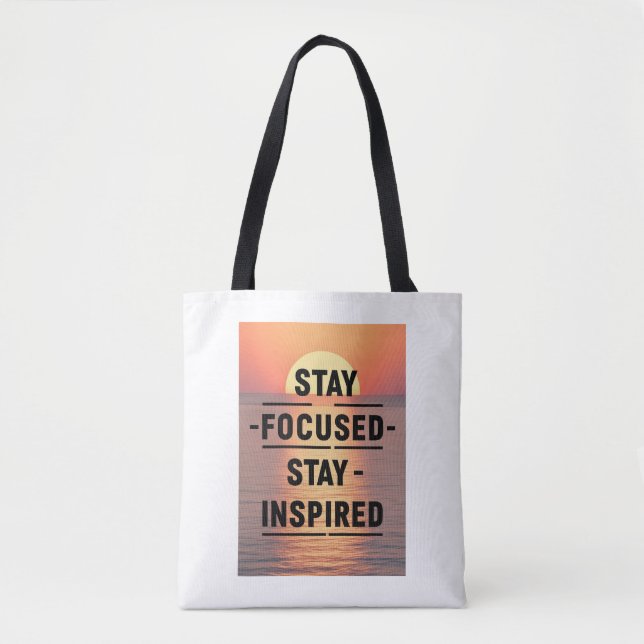 Fokussiert bleibe - Inspiriert Option 2 Bleibe Tasche (Vorderseite)