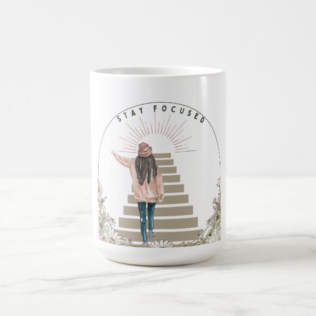 Fokussiert bleibe kaffeetasse (Mittel)