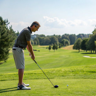Fokussiert bleibe   Motivierend Satz mit weißem Te Golf Headcover