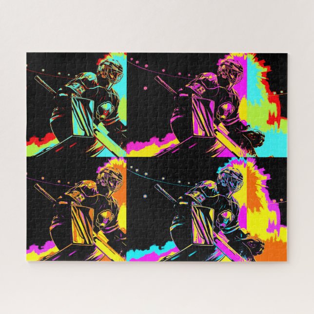 Fokussiert und fertig - Eishockey Goalie (Horizontal)