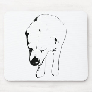 Fokussierte Labrador-Linien, festsitzender Schreib Mousepad