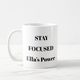 Fokussierte Motivierend Tasse bleibe