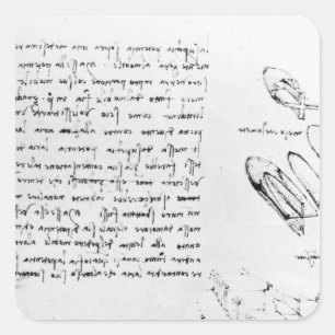 Fol. 49v vom Codex Arundel 263, 1490s-1518 Quadratischer Aufkleber
