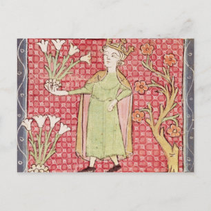 Fol.58v April: Blume auswählen Postkarte