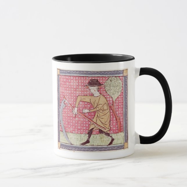 Fol.58v Juni: Heuernte Tasse (Rechts)