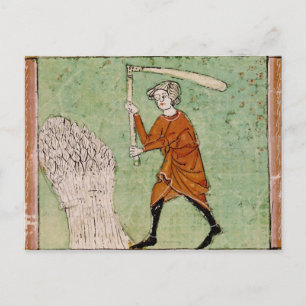 Fol.59r August: Schwebende Weizen Postkarte