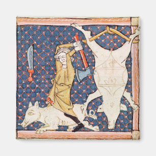 Fol.59v Dezember: Tötungs-Schweine Magnet