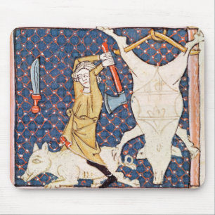 Fol.59v Dezember: Tötungs-Schweine Mousepad