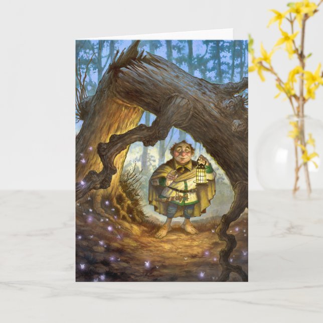 Folded Greeting Card Karte (Gelbe Blume)