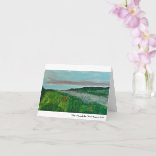 Folded greeting card with Appalachian landscape Karte