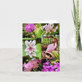 Folded greeting card with wildflowers karte