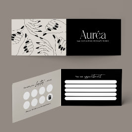 Folded Loyalty Beauty Salon Business Card Visitenkarten