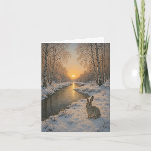 Folded New Year's card  Feiertagskarte (Vorderseite)