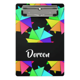 Folded Paper Pattern Mini Klemmbrett