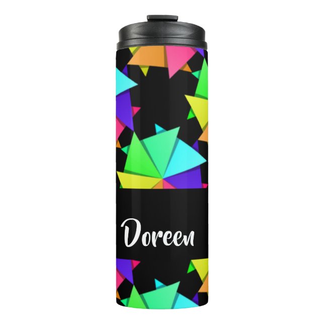 Folded Paper Pattern Thermosbecher (Vorderseite)