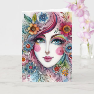 Folded Whimsical Card Karte