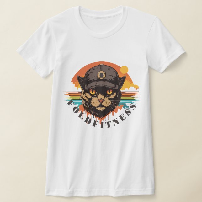 FoldFitness: Purrfectly Retro T-Shirt (Ablage )