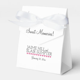 Foldover Cake Bag Typografie Rosa Herz Geschenkschachtel