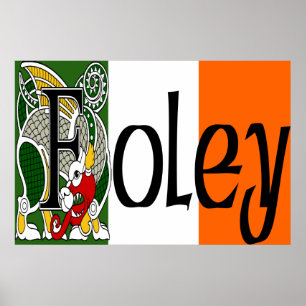 Foley keltischer Drache-Druck Poster