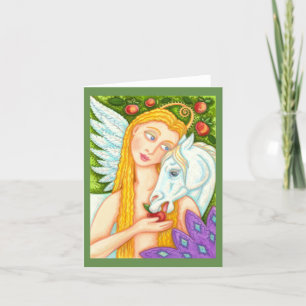 FOLGE ART PEGASUS UND EVE IN GARTEN VON EDEN Blank Karte