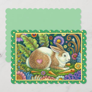 FOLGE ART RABBIT & BLUEBIRD IN SECRET GARDEN Flat