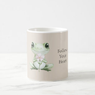 Folge Deinem Herz Frosch Kaffeetasse