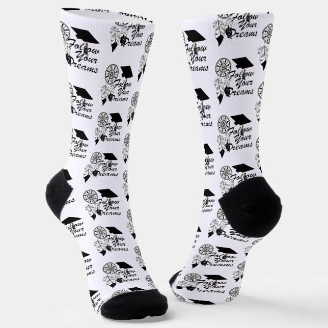 Folge Deinen Träumen Abschluss Socken (Gewinkelt)