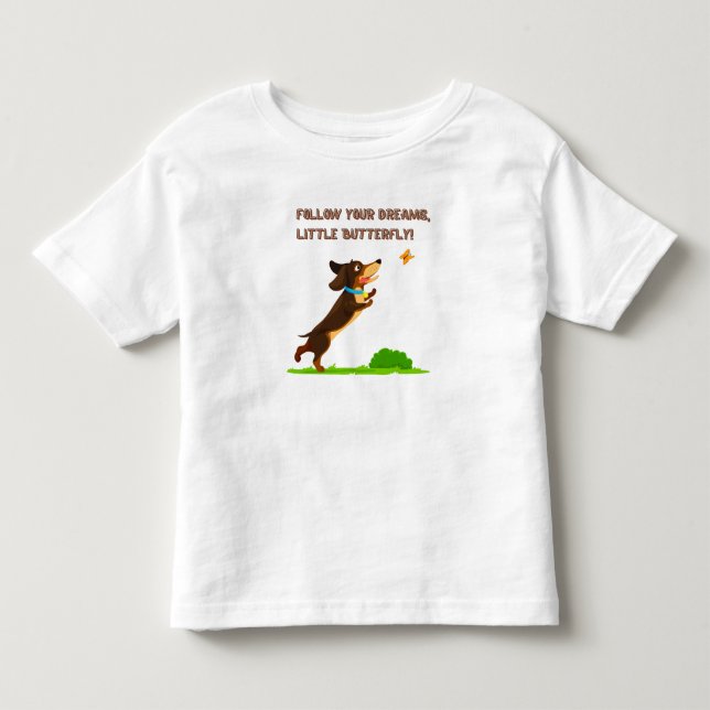 Folge deinen Träumen, kleine Schmetterlinge Kleinkind T-shirt (Vorderseite)