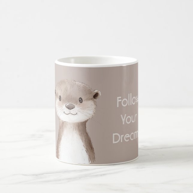 Folge Deinen Träumen Otter Kaffeetasse (Mittel)