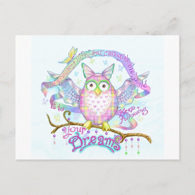 Folge deinen Träumen Postkarte (Vorderseite)