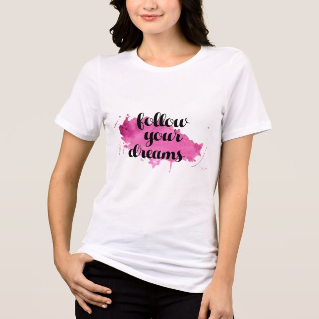Folge deinen Träumen Tri-Blend Shirt (Vorderseite)