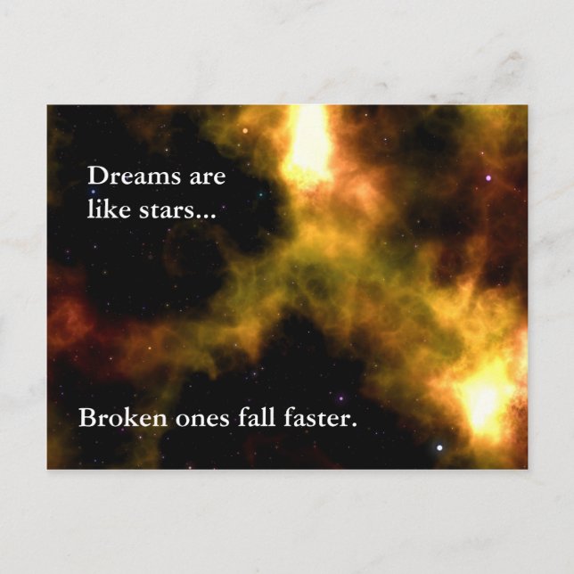 Folge deinen Träumen zu den Sternen Postkarte (Vorderseite)