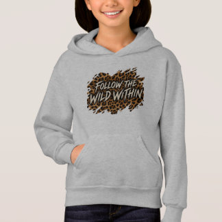 Folge dem Wilden innerhalb des Gepard-Druck-Grafik Hoodie