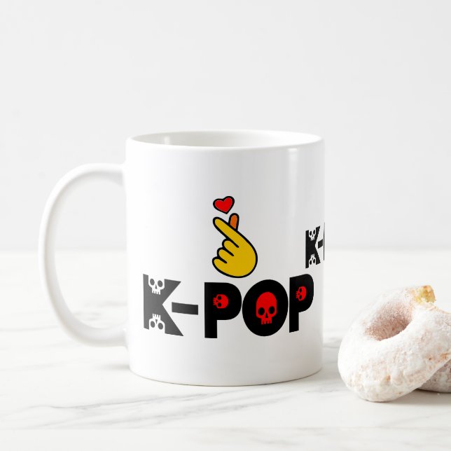 Folge I Liebe KPop Kaffeetasse (Mit Donut)